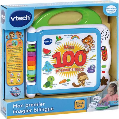 Vtech baby - mon premier imagier bilingue - livre interactif