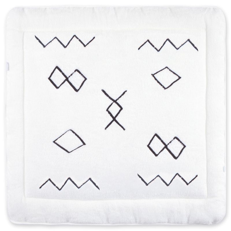 Tapis de parc en softy Jafar écru (100 x 100 cm) Bemini
