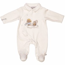 Pyjama bébé écru Bill et Bono (naissance : 50 cm)  par Noukie's