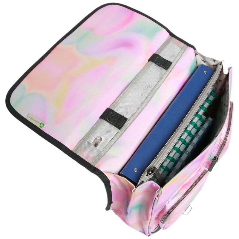 Cartable A4 primaire Pink Tie and Dye (38 cm) Caméléon Produit ouvert 4