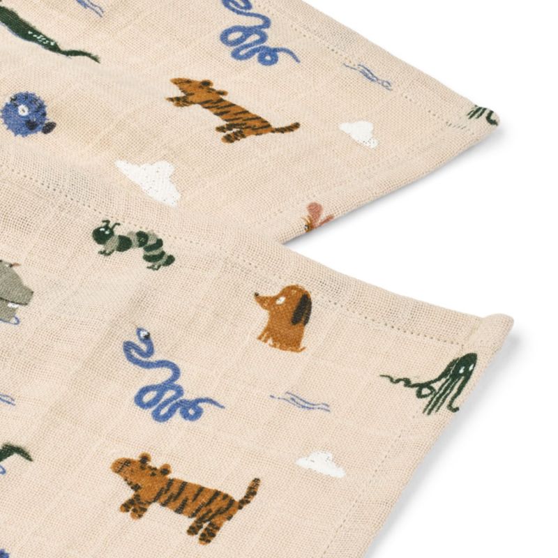 Lot de 2 langes Lewis Around the world (65 x 65 cm) Liewood Produit 3