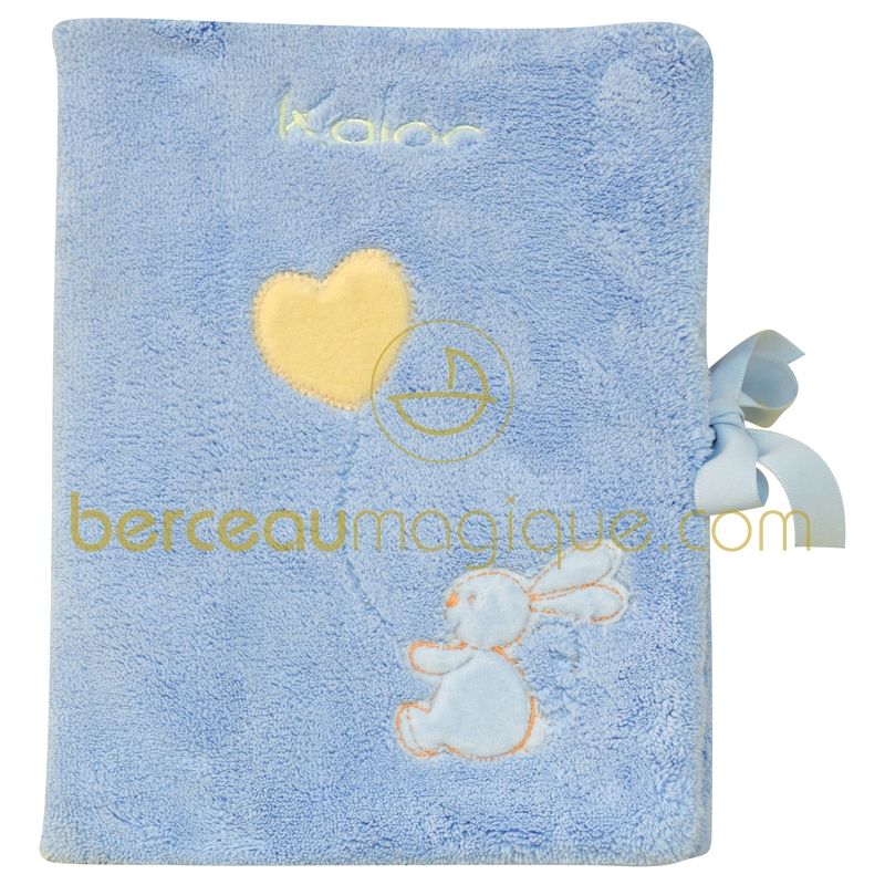 Protège carnet de santé bleu Plume d'ange Kaloo