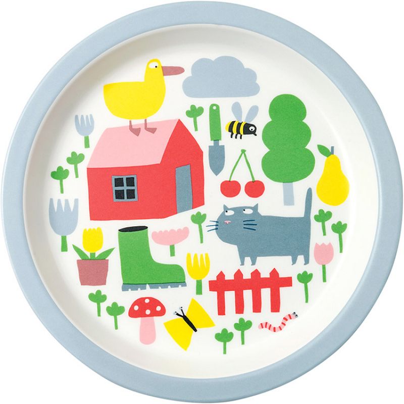 Assiette bébé plate en mélamine La campagne Maison Petit Jour