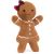 Variation Marron, blanc, rouge du produit Peluche bonhomme en pain d'épices Ruby (18 cm) de la marque Jellycat