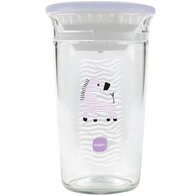 Verre d'apprentissage Zèbre violet (290ml) MAM