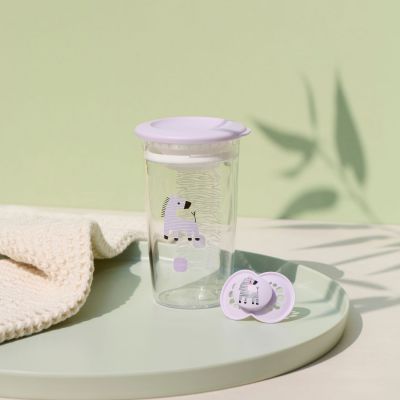 Verre d'apprentissage Zèbre violet (290ml)