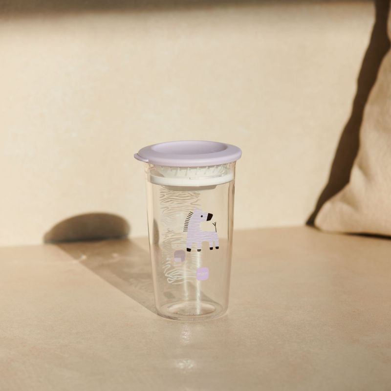 Verre d'apprentissage Zèbre violet (290ml) MAM Ambiance 6