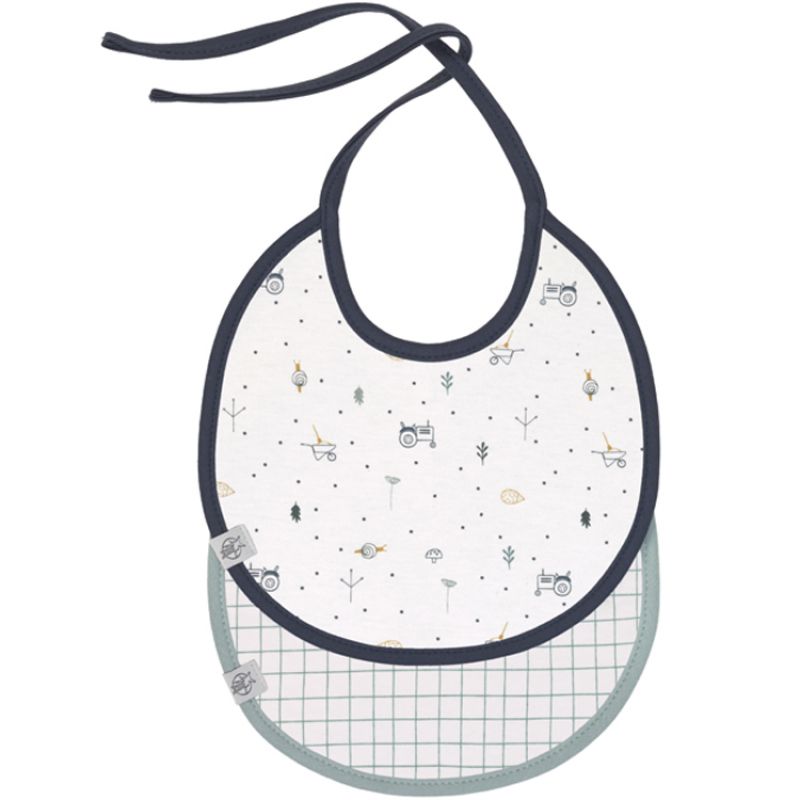 Lot de 2 bavoirs de naissance bleu Garden Explorer Lässig