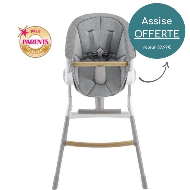 Lot chaise haute Up & Down + assise offerte Béaba