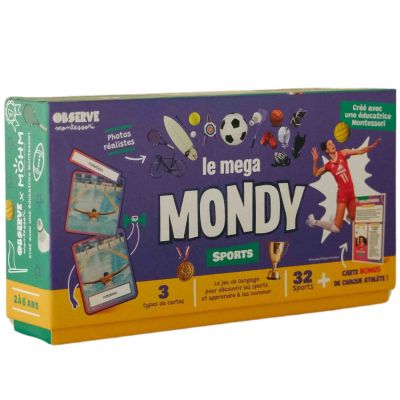 Coffret Mondy des Sports (jeu de langage des sports olympiques)  par Observe Montessori