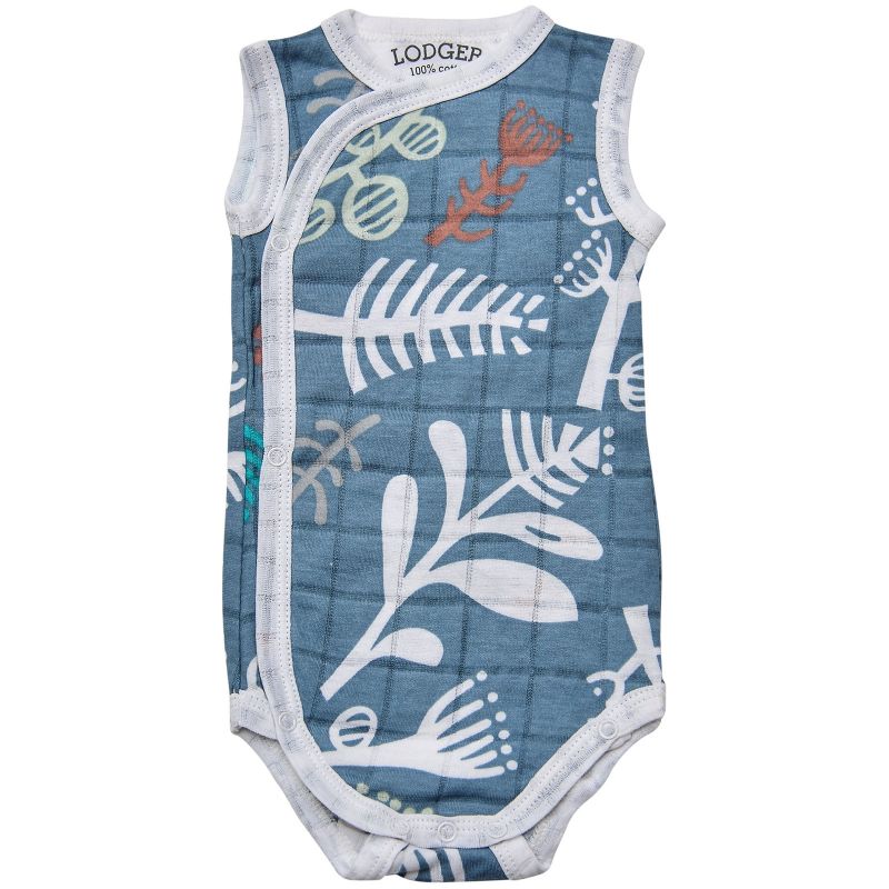 Body sans manches bleu Ocean Botanimal (0-2 mois : 56-62 cm) Lodger
