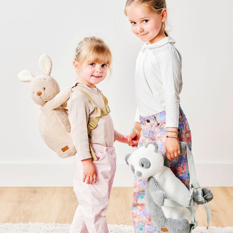 Sac à dos peluche Teddy Panda Gris Nattou Ambiance 2