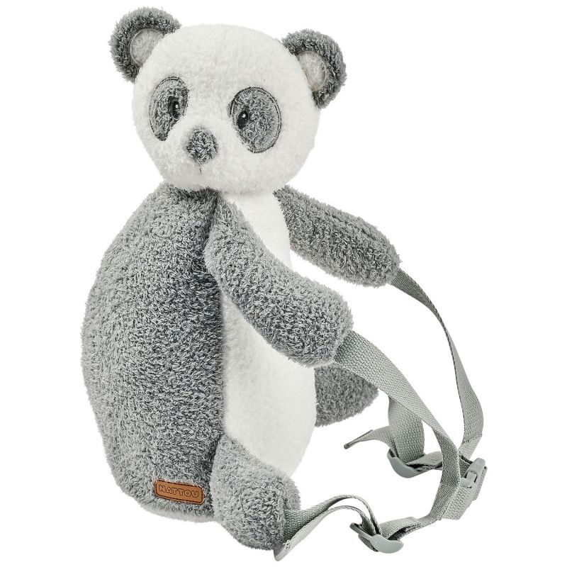 Sac à dos peluche Teddy Panda Gris Nattou Produit 3