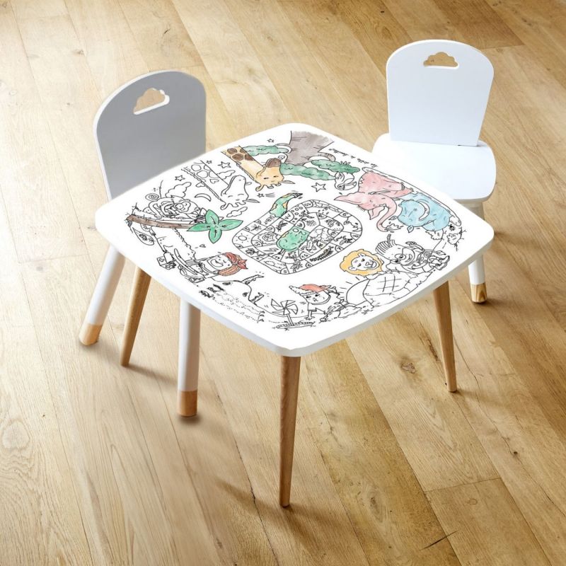 Pack table à colorier Coloritable + 2 Chaises Savane DBKids Ambiance 1