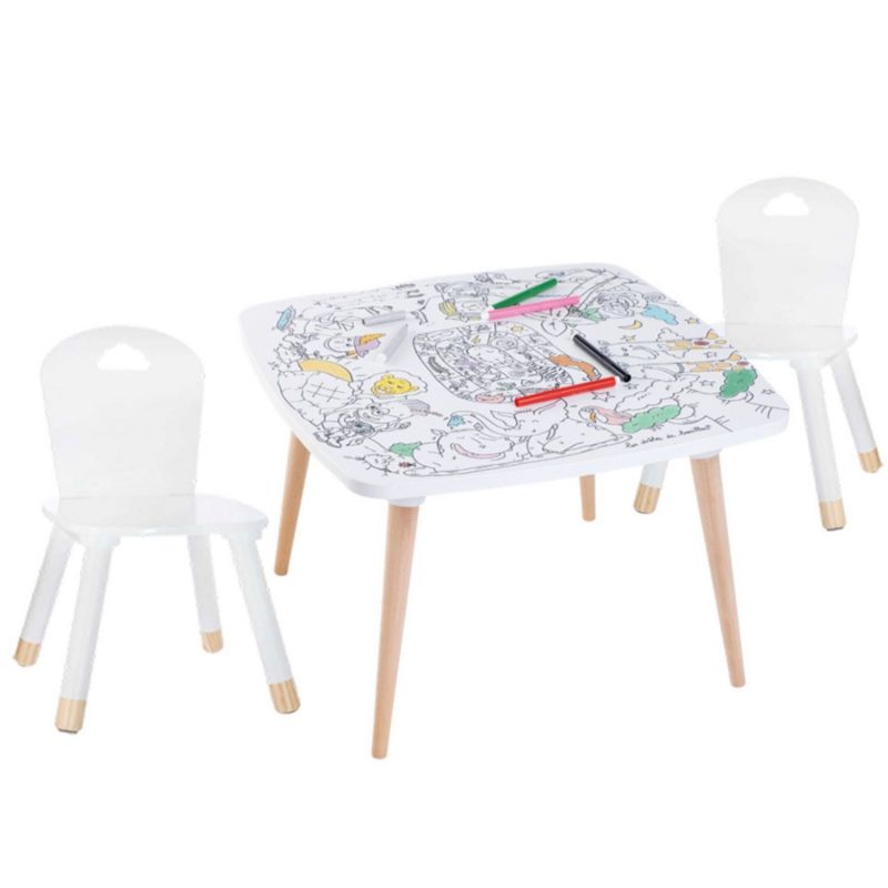 Pack table à colorier Coloritable + 2 Chaises Savane DBKids Produit 5