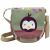 Variation Vert d'eau, rose, blanc du produit Sac bandoulière enfant Les Copains d'abord Pingouin de la marque L'oiseau bateau