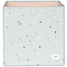 Cube de rangement en tissu recyclé Terrazzo vert - 3 sprouts