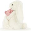 Peluche Bashful Lapin avec Pivoine (18 cm)  par Jellycat