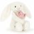 Variation Blanc, vert, rose du produit Peluche Bashful Lapin avec Pivoine (18 cm) de la marque Jellycat