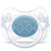 Sucette anatomique réversible Couture Ethnic bleu en silicone (0-4 mois) - Suavinex