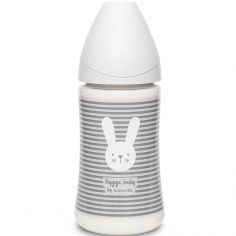 Biberon Hygge Baby lapin rayé gris (270 ml)
