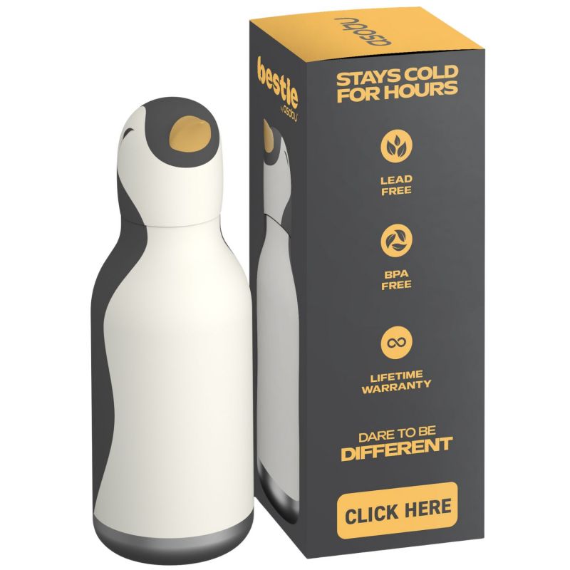 Gourde isotherme Bestie Pingouin (460 ml) Asobu Packaging 9
