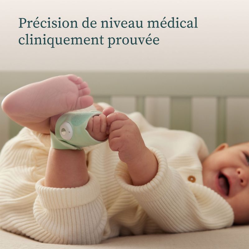 Chaussette connectée Dream Sock mint (0-18 mois) Owlet Ambiance 4