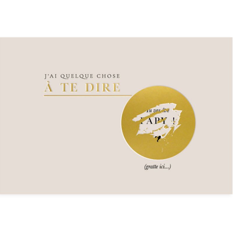 Carte annonce à gratter Tu vas être papy Zakuw