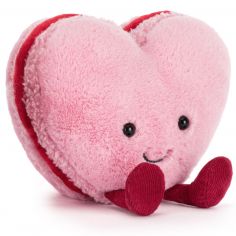 Peluche Amuseable Macaron Colette coeur rose (13 cm) - Jellycat