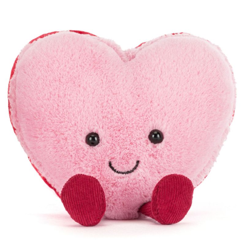 Peluche Amuseable Macaron Colette coeur rose (13 cm) Jellycat Produit 3