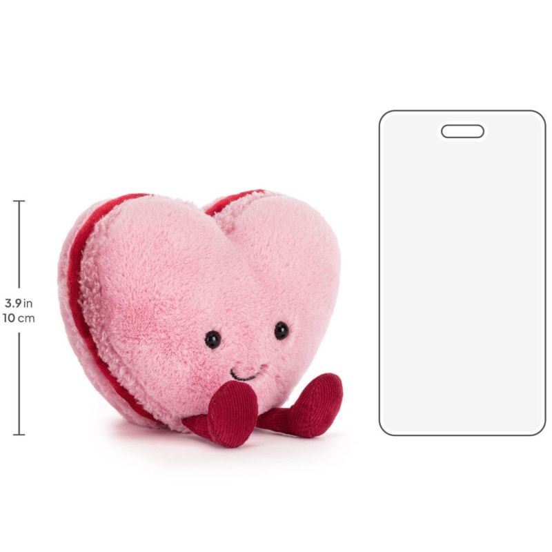 Peluche Amuseable Macaron Colette coeur rose (13 cm) Jellycat Produit 8