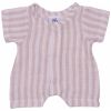 Combishort manches courtes en gaze de coton rayée galet BB & Co Produit 2