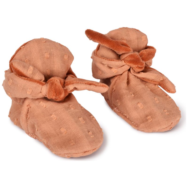 Coffret Doudou et chaussons Timo orange (0-6 mois) Doudou et Compagnie Produit 3