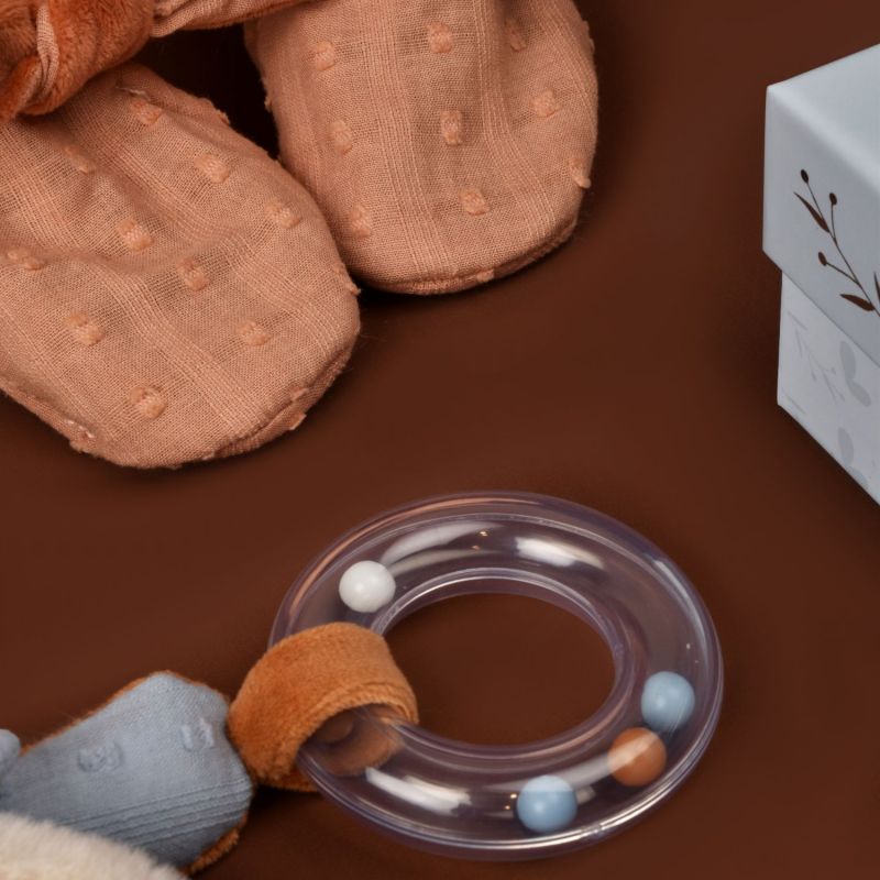 Coffret Doudou et chaussons Timo orange (0-6 mois) Doudou et Compagnie Ambiance 4
