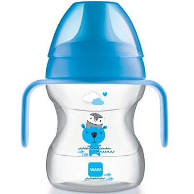 Tasse d'apprentissage avec anses ours bleu (190 ml) MAM