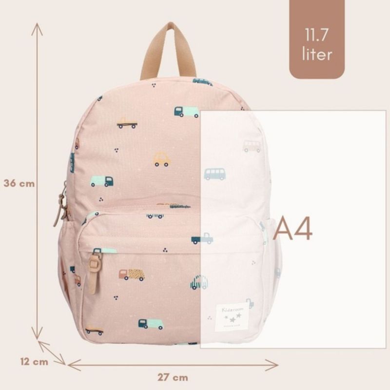 Sac à dos enfant Sweet Cuddles Voitures beige (36 cm) Kidzroom Ambiance 7