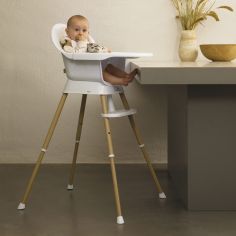 Chaise haute évolutive Ultimo 3 Luxe White-Naturel