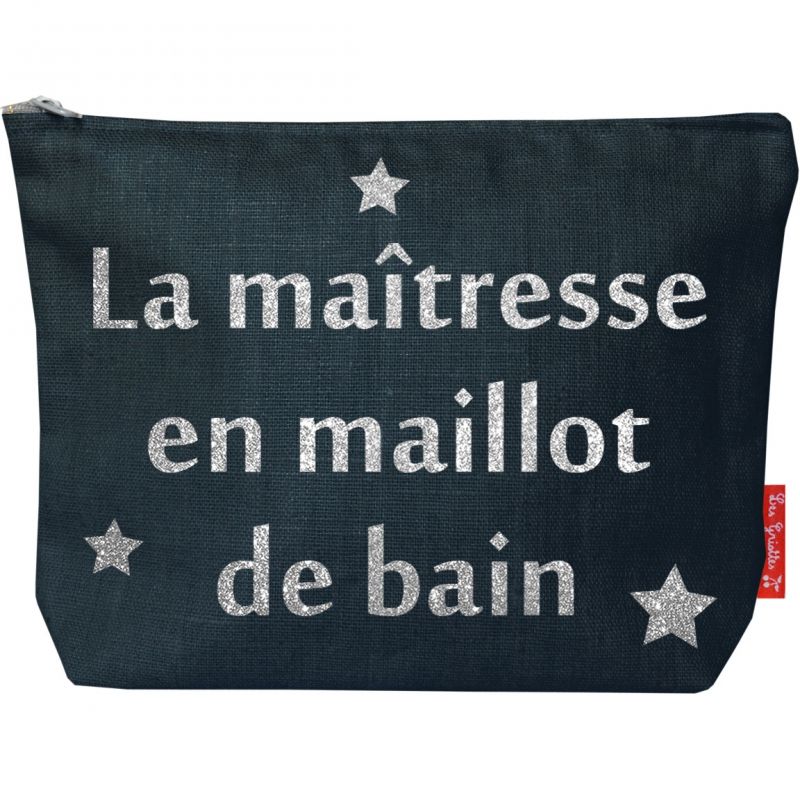 Pochette Maîtresse bleu pétrole (personnalisable) Les Griottes