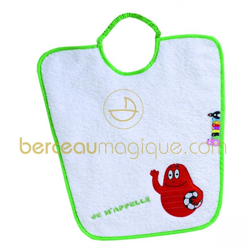 Bavoir maternelle Barbapapa rouge Babycalin
