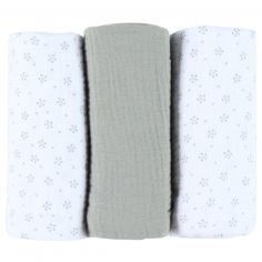 Lot de 3 langes Smart flowers (70 x 70 cm) - Noukie's
