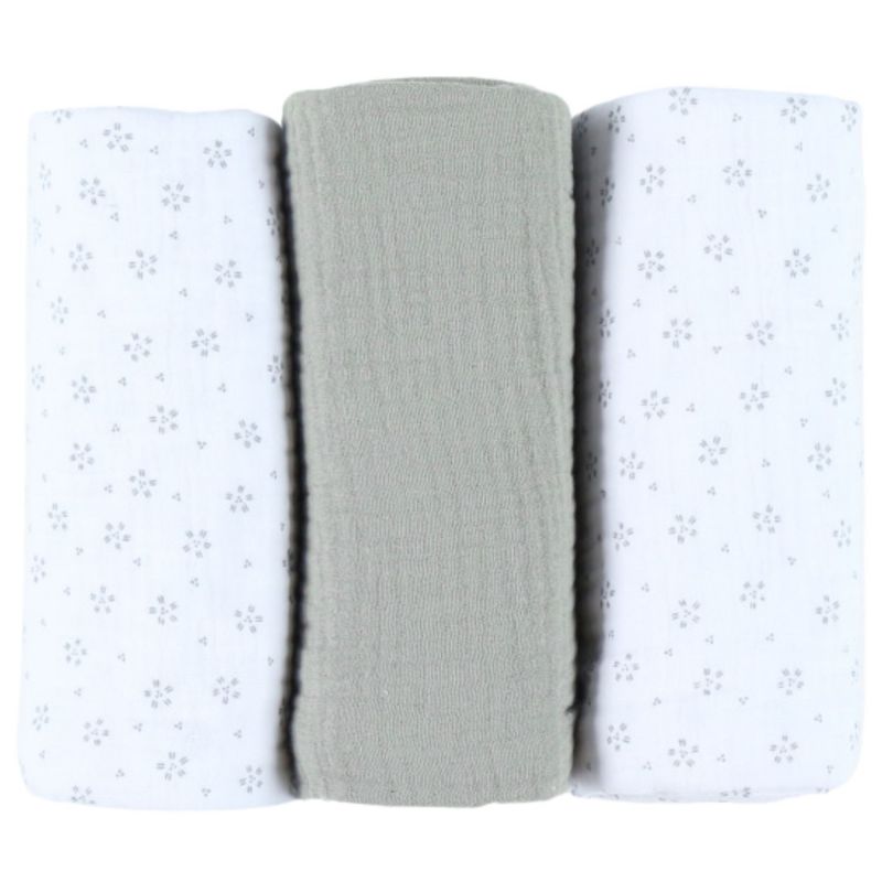 Lot de 3 langes Smart flowers (70 x 70 cm) Noukie's Produit 1