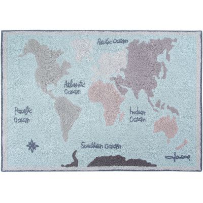 Tapis lavable carte du monde (140 x 200 cm) Lorena Canals