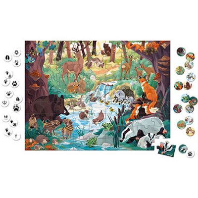 Puzzle cherche et trouve les empreintes WWF (81 pièces)