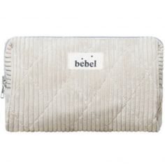 Trousse de toilette mini velours beige - BEBEL