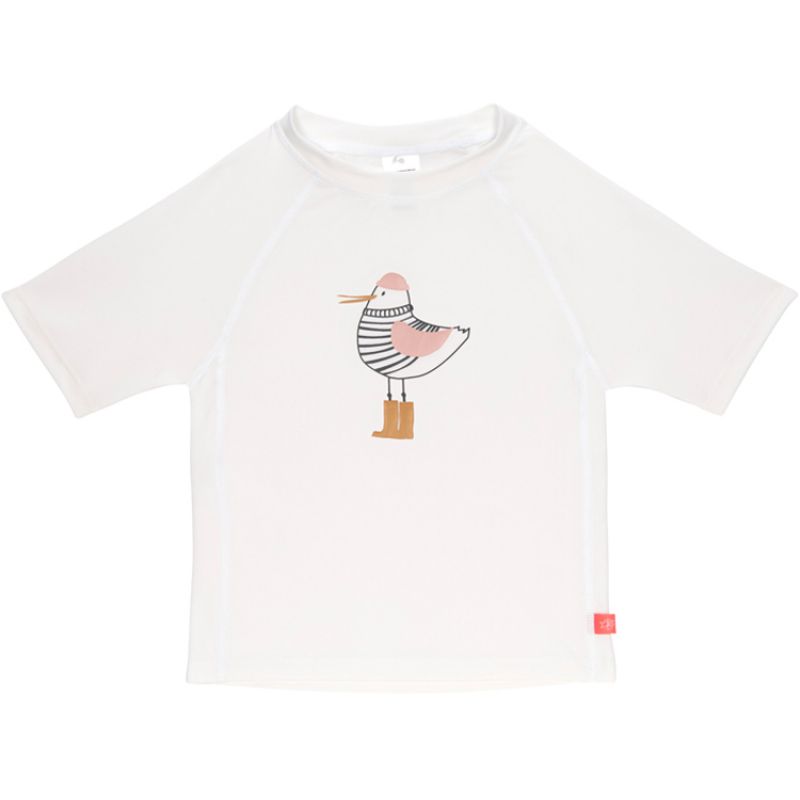Tee-shirt anti-UV manches courtes Mme Mouette rose (18 mois) Lässig
