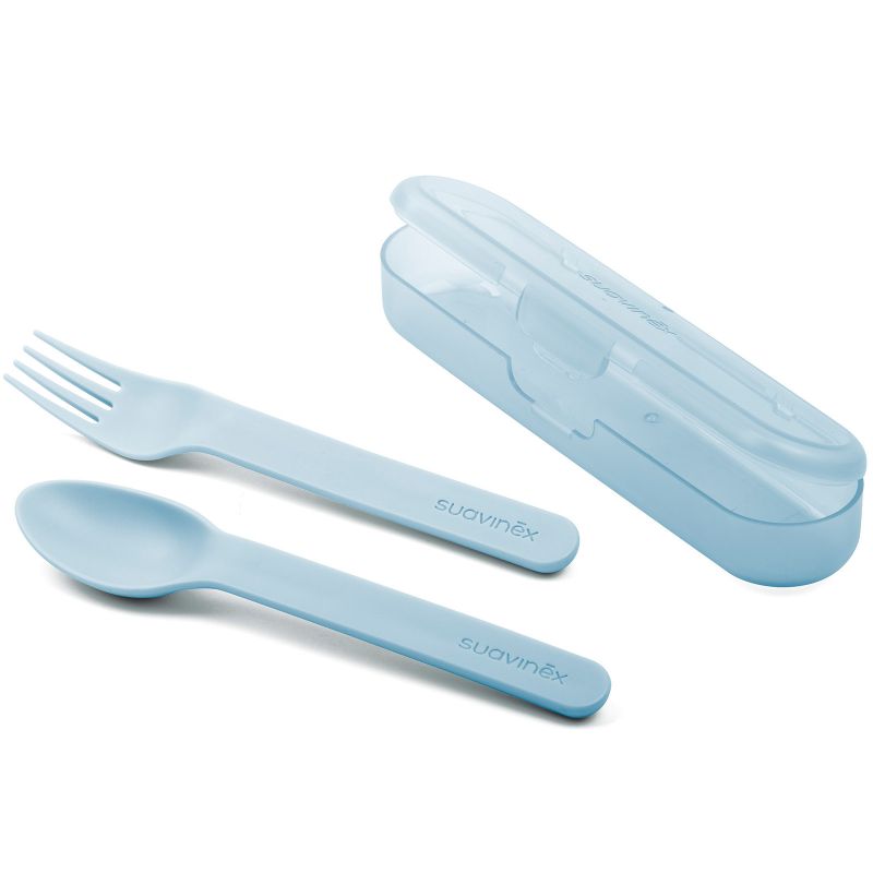 Set de 2 couverts Into the forest bleu Suavinex