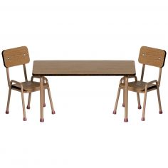 Ensemble table et chaises Souris Rose dark powder - Maileg