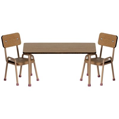 Ensemble table et chaises Souris Rose dark powder   par Maileg