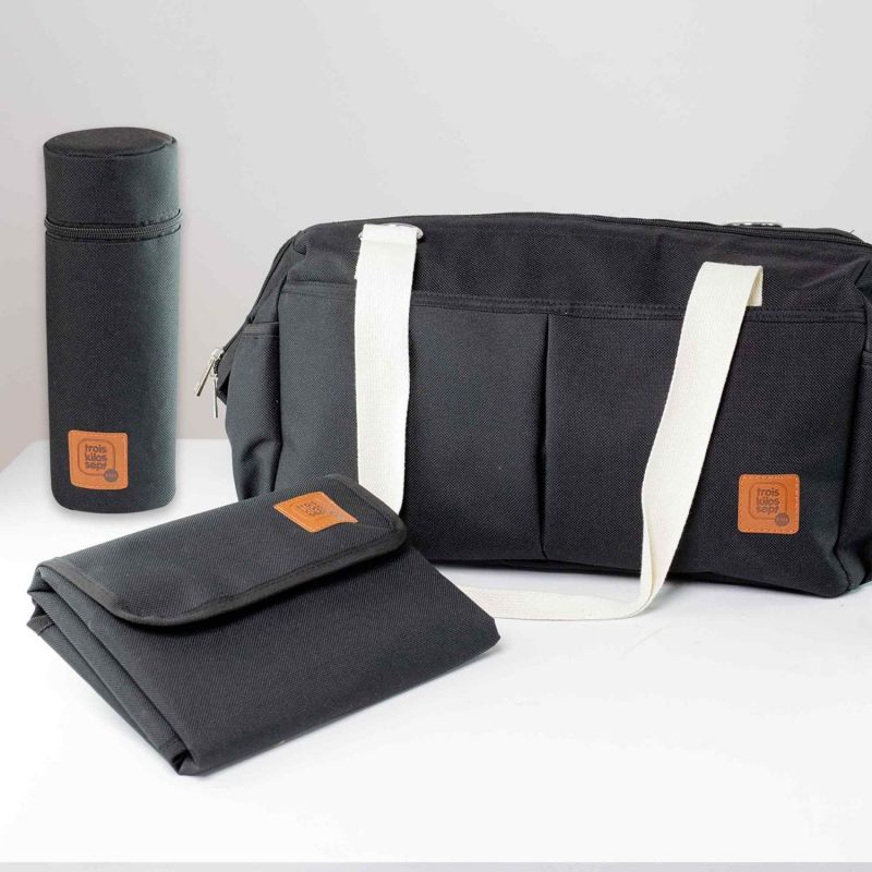 Sac à langer Noir Trois Kilos Sept Ambiance 7
