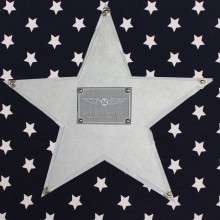 Tableau Silver Star bleu foncé étoile grise (30 x 30 cm)  par Moepa
